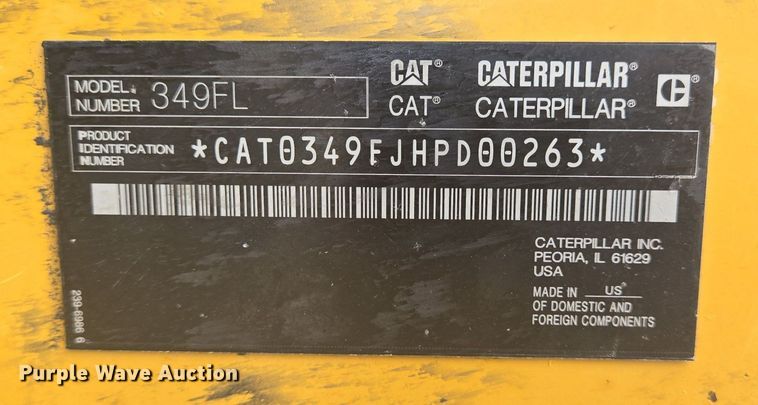 image for item LG9011 2015 Caterpillar 349FL excavator