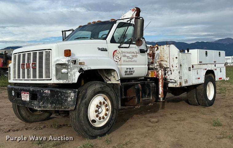 image for item LG9013 1991 GMC TopKick C6500 crane truck