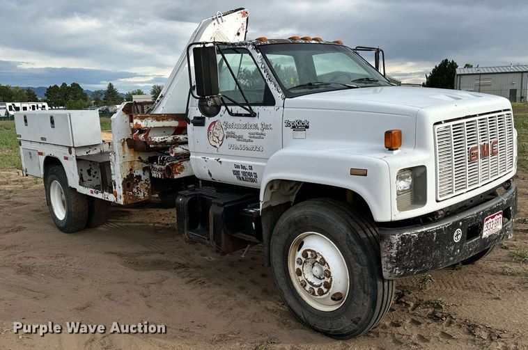 image for item LG9013 1991 GMC TopKick C6500 crane truck