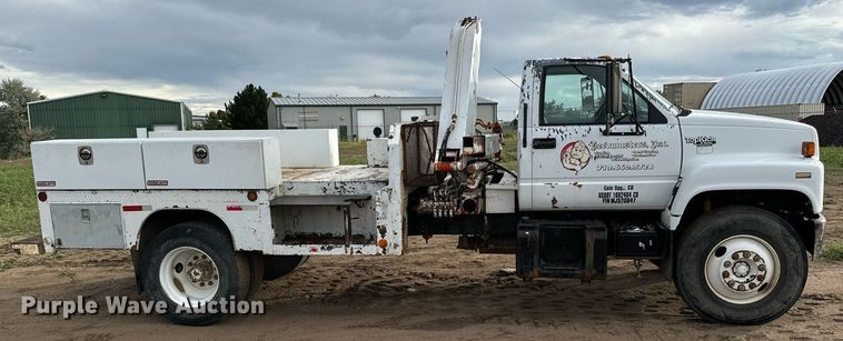 image for item LG9013 1991 GMC TopKick C6500 crane truck