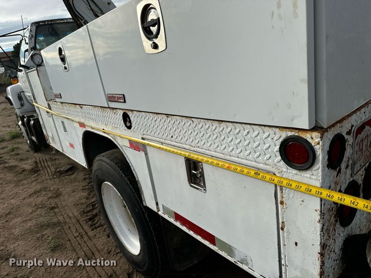 image for item LG9013 1991 GMC TopKick C6500 crane truck