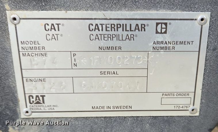 image for item LG9014 2001 Caterpillar 574 forwarder