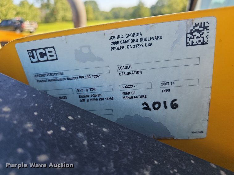 image for item NX9051 2016 JCB 260T tracked skid steer loader