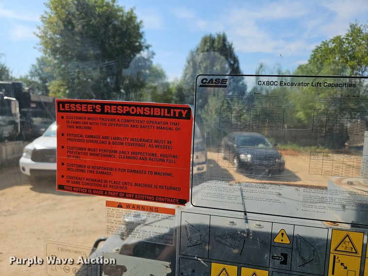 image for item NX9134 2015 Case CX80C mini excavator