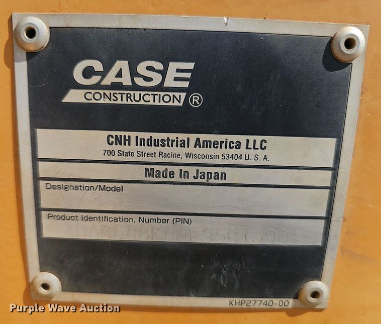 image for item NX9134 2015 Case CX80C mini excavator