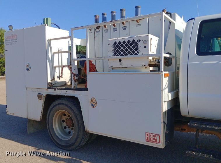 image for item NY9468 2008 Ford F650 Super Duty Crew Cab fuel/ lube truck