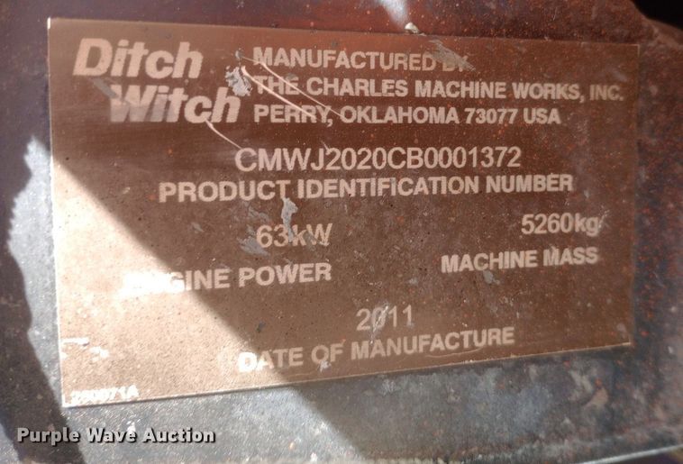 image for item NY9516 2011 Ditch Witch JT2020 Mach 1 directional boring unit