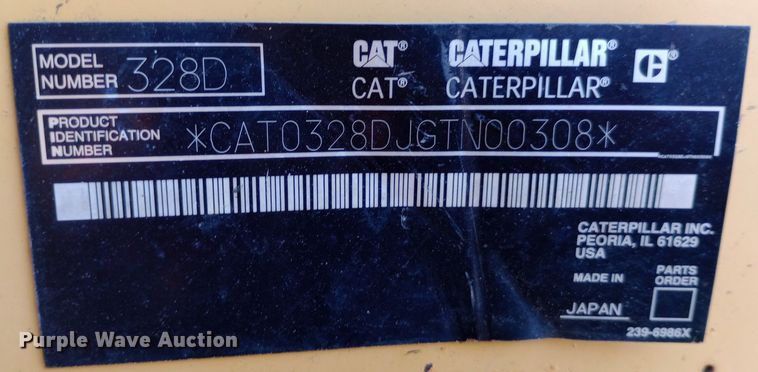 image for item NY9521 2008 Caterpillar 328D excavator
