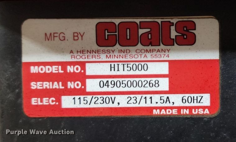 image for item OD9695 Coats Hit 5000 tire machine