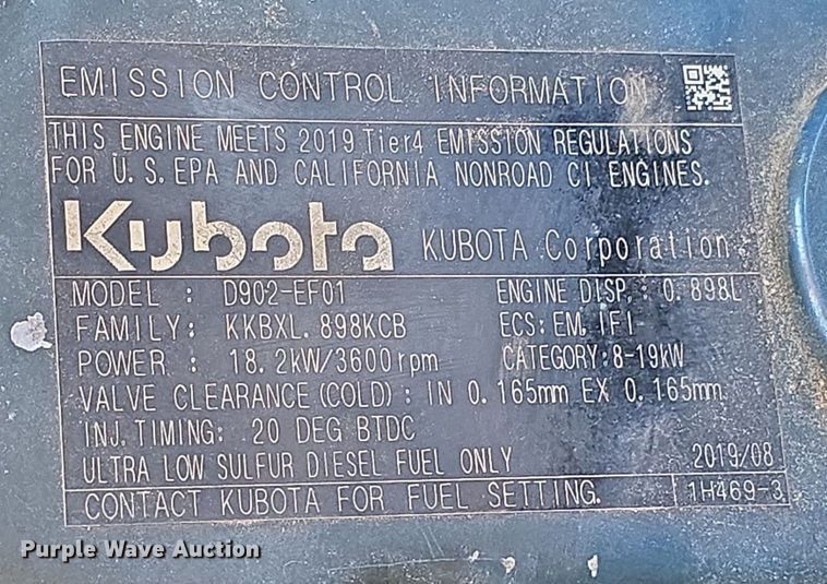 image for item OD9733 2020 Bobcat MT85 compact utility loader