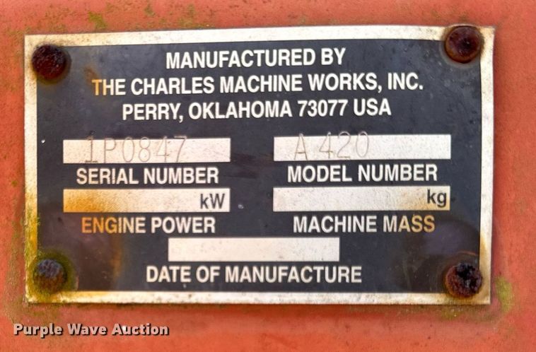 image for item OG9663 1997 Ditch Witch 5110DD trencher