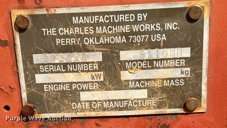 image for item OG9663 1997 Ditch Witch 5110DD trencher