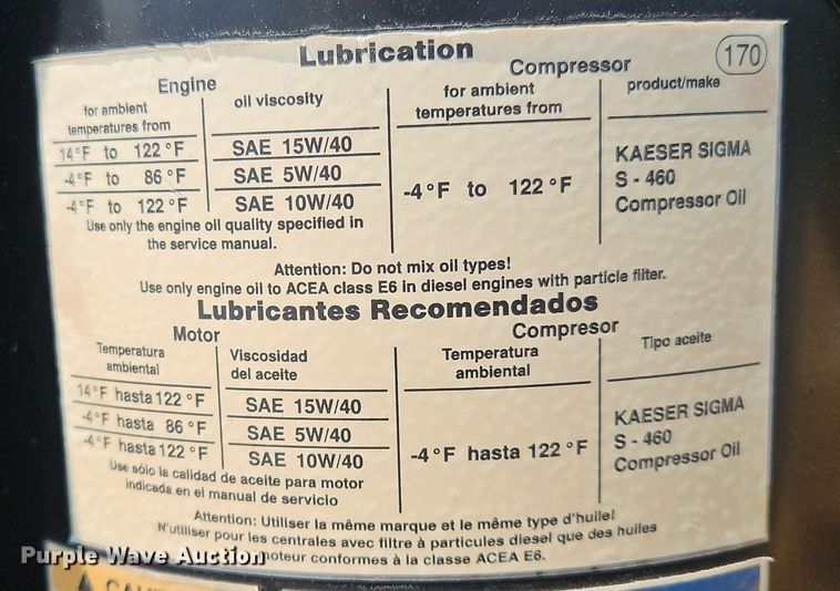 image for item OJ9840 2011 Kaeser M57 air compressor