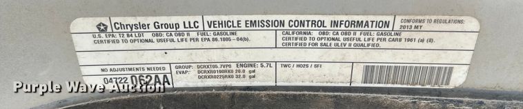 image for item DD3196 2013 Dodge Ram 1500 Crew Cab pickup truck