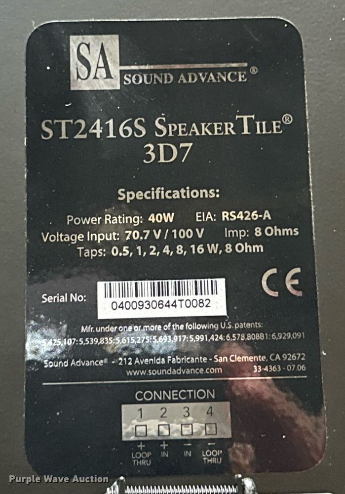 image for item DD3219 Approximately 24 Sound Advance intercom speakers