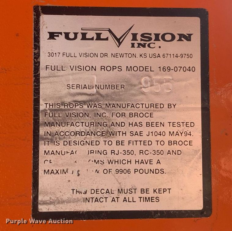 image for item DM1803 2005 Broce RC350 broom