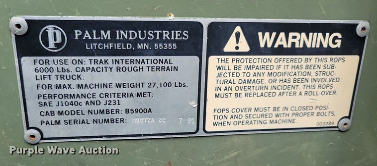 image for item DN3518 1991 Skytrak telehandler