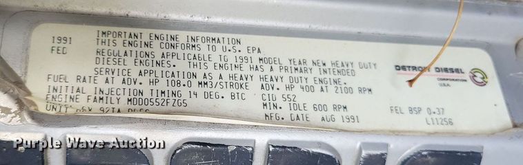 image for item DN3525 1992 Oshkosh HB2518-MP3 snow blower truck