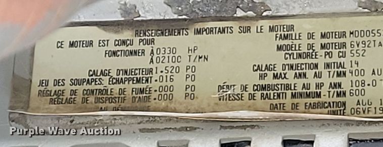 image for item DN3525 1992 Oshkosh HB2518-MP3 snow blower truck