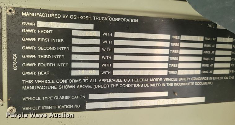 image for item DN3525 1992 Oshkosh HB2518-MP3 snow blower truck