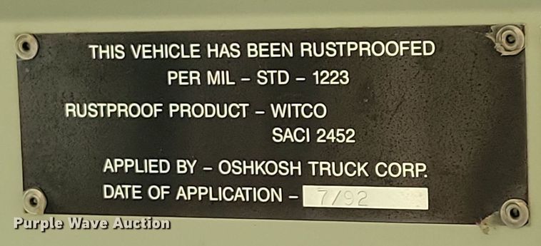 image for item DN3526 1992 Oshkosh HB2518-MP3 snowblower truck