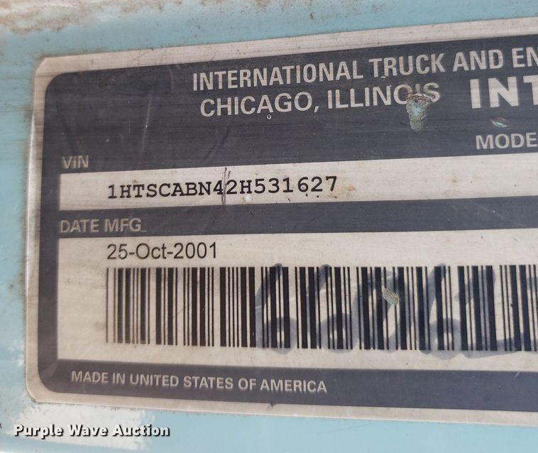 image for item DO2959 2002 International 4700 dump truck