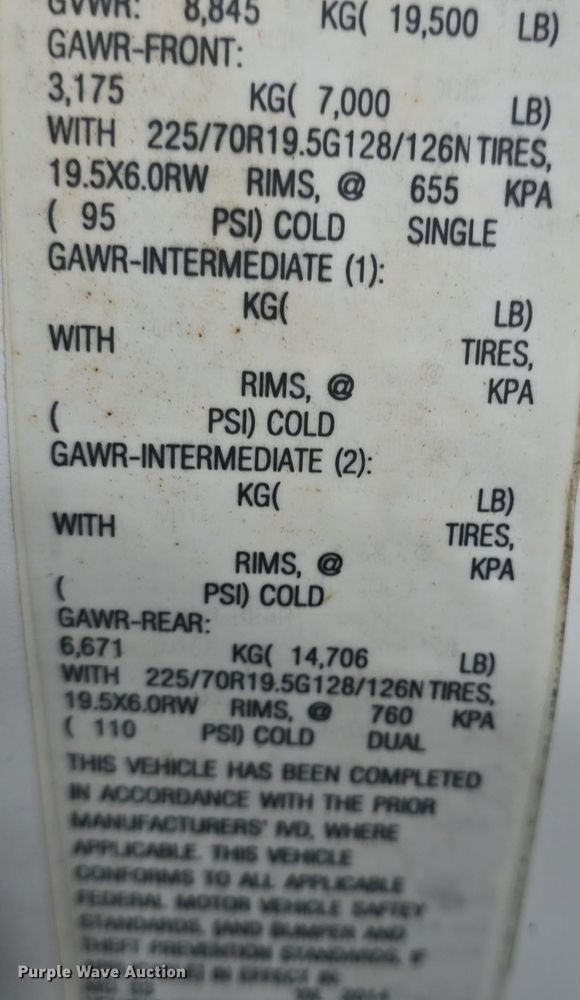 image for item DQ4551 2015 Ford F550 Super Duty XL dump truck