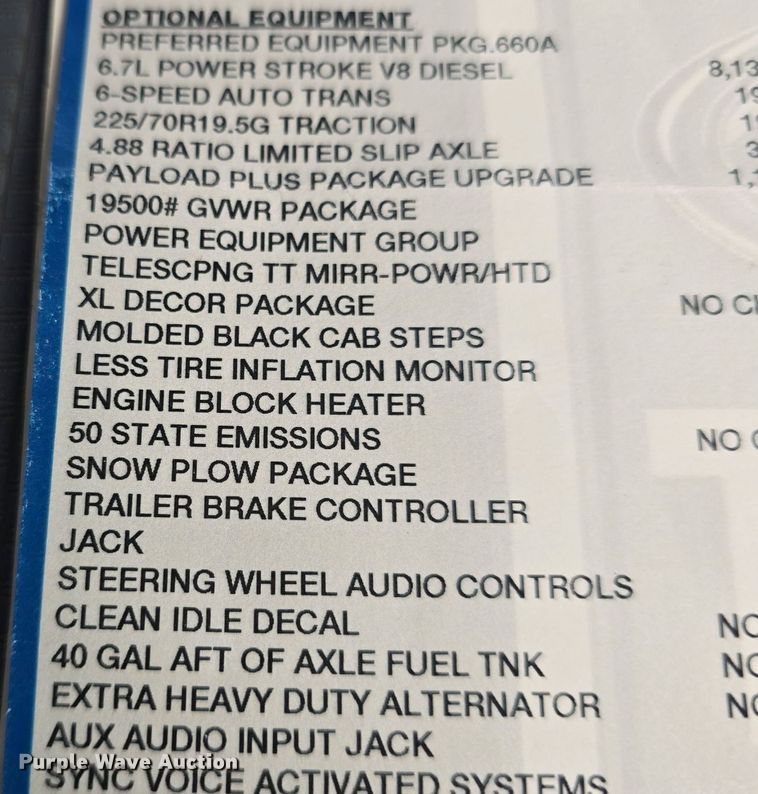 image for item DQ4551 2015 Ford F550 Super Duty XL dump truck