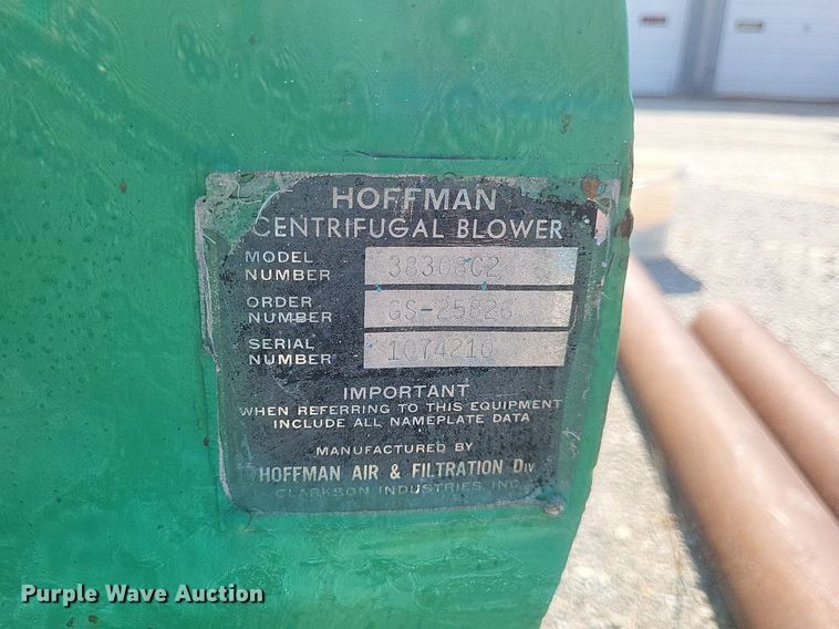 image for item DR4994 Hoffman 38308C2 centrifugal blower