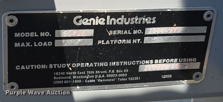 image for item DS4786 Genie PLC-30 vertical lift