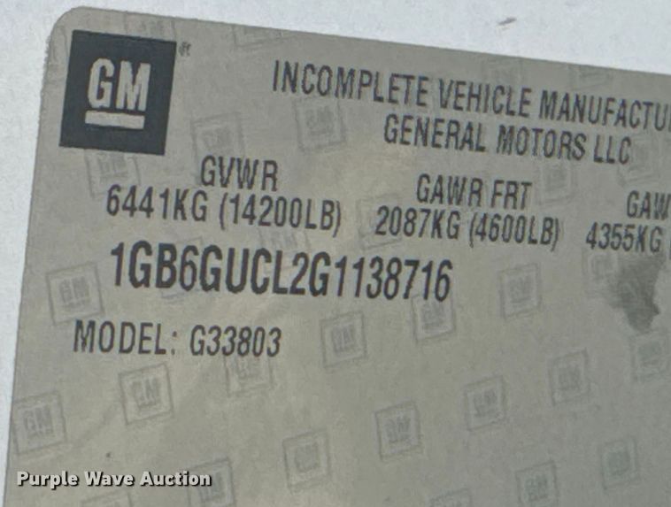 image for item DX1157 2016 Chevrolet  Express 4500 ambulance