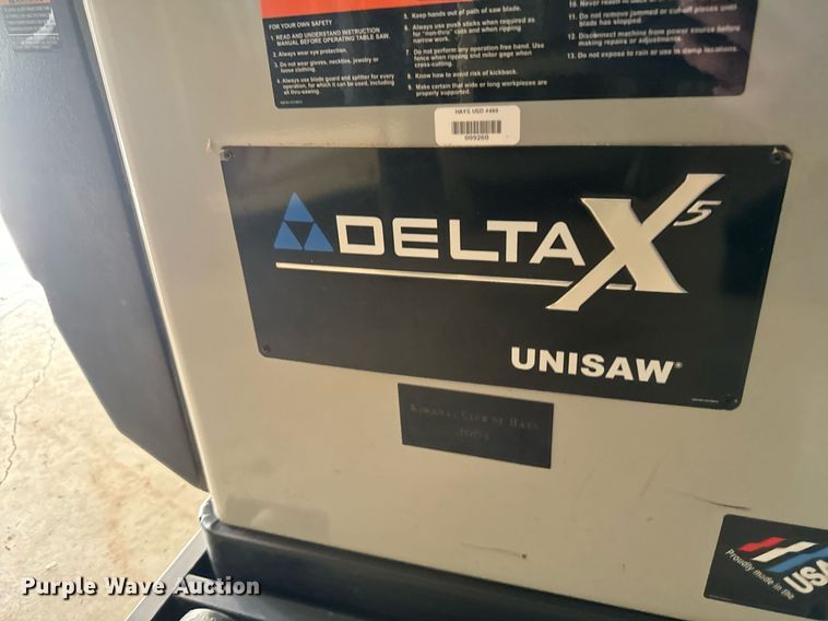 image for item DX3580 Delta X5 table saw