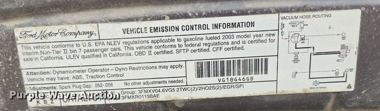 image for item EE8472 2003 Ford Crown Victoria Police Interceptor    