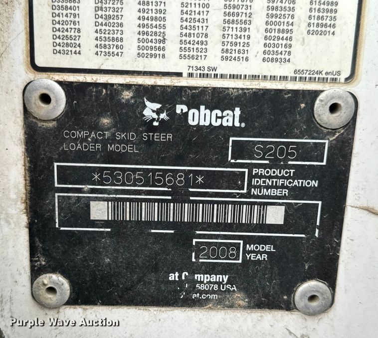 image for item EH7002 2008 Bobcat  S205 Skid steer loader