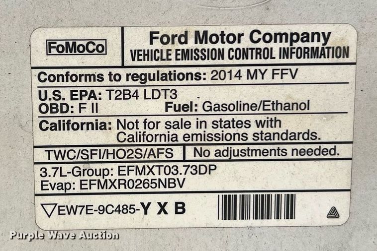 image for item EJ2991 2014 Ford F150 XL  SuperCab pickup truck