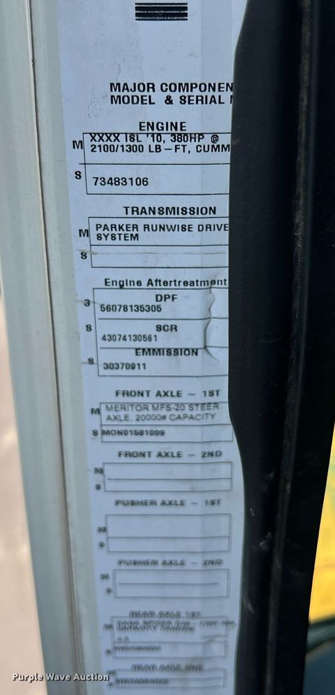 image for item EJ3003 2014 AutoCar Xpeditor  refuse truck