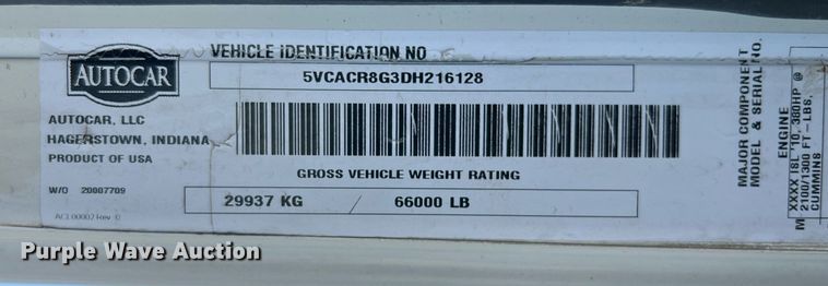 image for item EJ3006 2013 AutoCar Xpeditor refuse truck