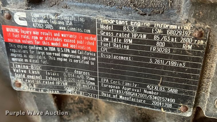 image for item EJ3010 2005 Vermeer BC1000XL wood chipper