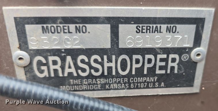 image for item EK2139 2019 Grasshopper  932 ZTR lawn mower