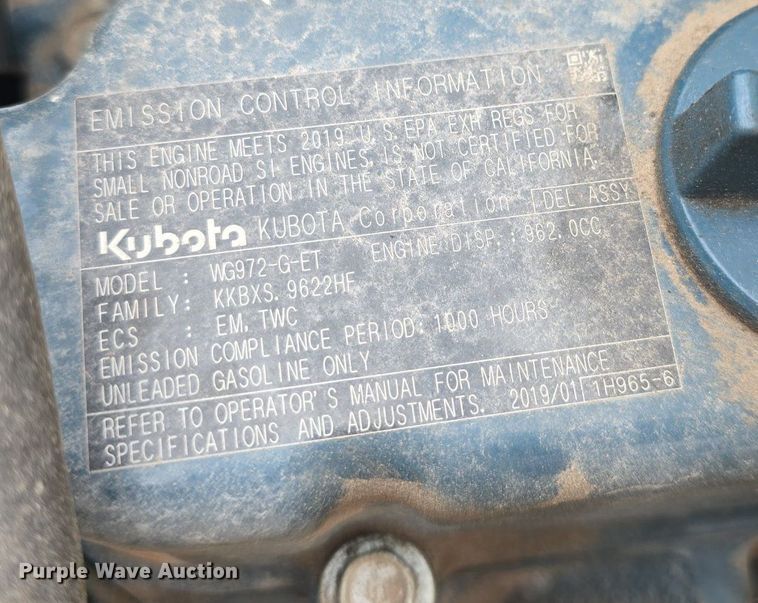 image for item EK2141 2019 Grasshopper  932 ZTR lawn mower