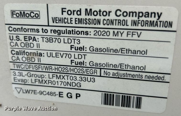 image for item EK3320 2020 Ford Explorer  Police Interceptor SUV 