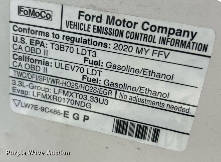 image for item EK3321 2020 Ford Explorer  Police Interceptor SUV