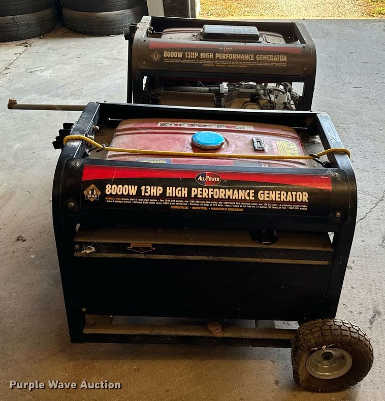 image for item IE9073 (2) All-Power generators