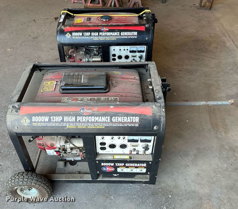 image for item IE9073 (2) All-Power generators