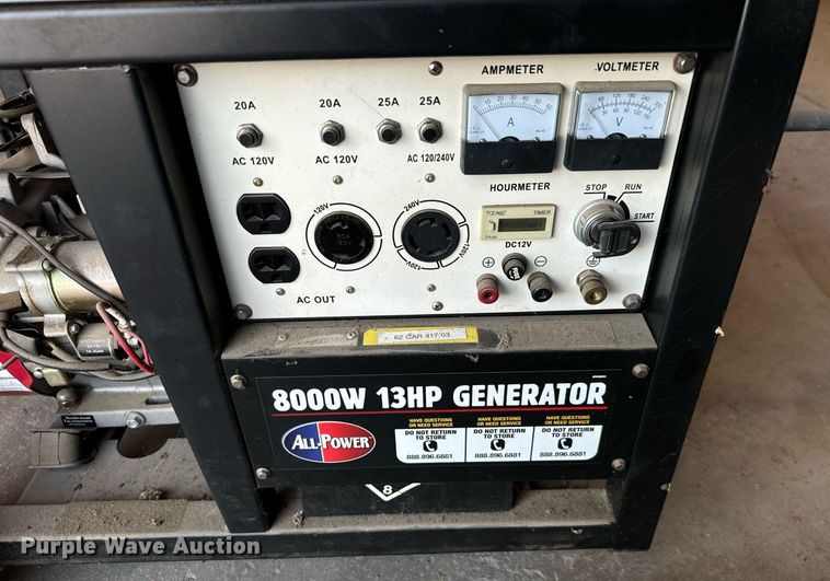 image for item IE9073 (2) All-Power generators