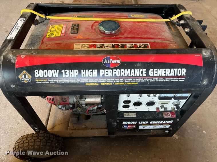 image for item IE9073 (2) All-Power generators