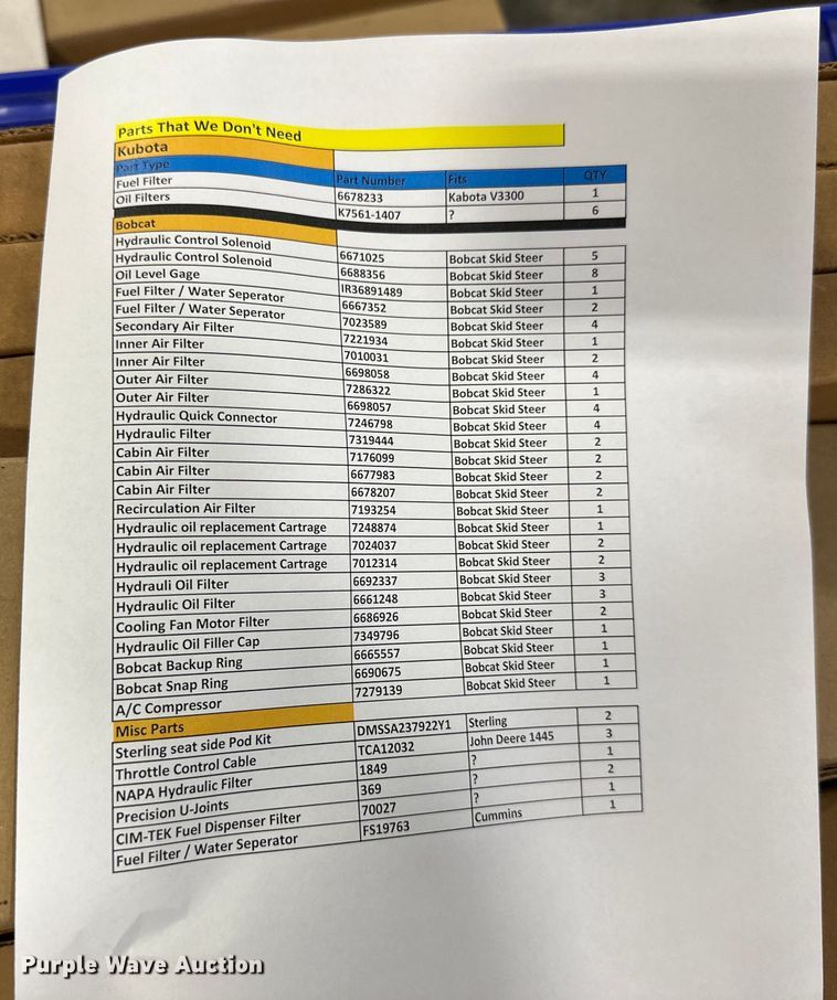 image for item LR9453 Parts
