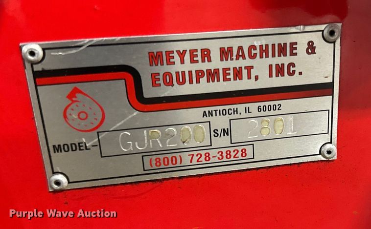 image for item LR9454 Meyer Machine GJR200 insulation vacuum 