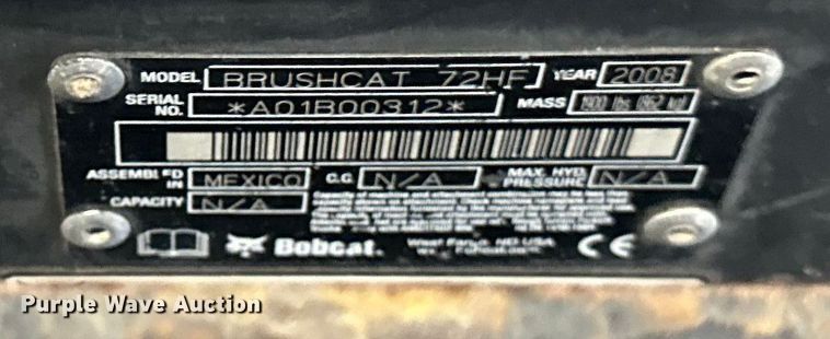 image for item LR9459 2008 Bobcat  72HF skid steer rotary mower