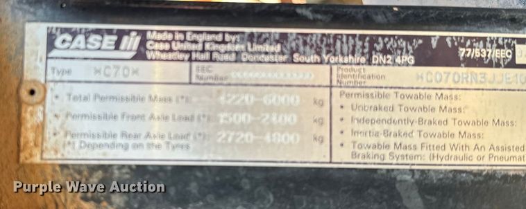 image for item NQ9784 2000 Case C70 tractor